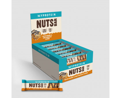 Батончики Nuts - 12 x 45g - Dark Chocolate & Salted Caramel
