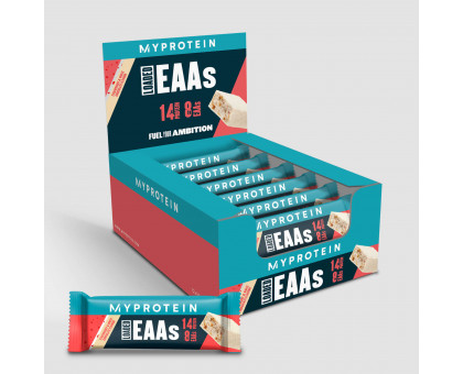 Батончики с аминокислотами EAA - 12 x 55g - Strawberry & White Chocolate