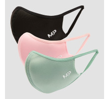 MP Curve Mask (3 Pack) - Black/Geranium Pink/Butterfly Green - M/L
