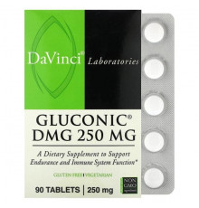 DaVinci Laboratories of Vermont, Глюконик DMG, 250 мг, 60 таблеток