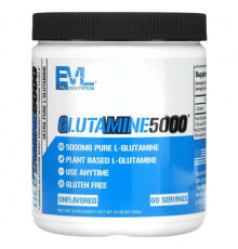 EVLution Nutrition, Глутамин 5000, без добавок, 5000 мг, 300 г (10,58 унции)