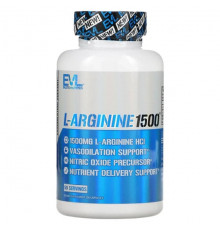 EVLution Nutrition, L-аргинин 1500, 100 капсул