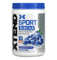 Xtend, Sport, 7 г аминокислот с разветвленной цепью (BCAA), со вкусом голубой малины, 345 г (12,2 унции)