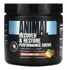 Animal, Жевательные таблетки Recover & Restore, тропическое манго, 120 жевательных таблеток