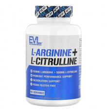 EVLution Nutrition, L-аргинин + L-цитруллин`` 120 растительных капсул