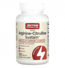 Jarrow Formulas, Arginine-Citrulline Sustain, аргинин и цитруллин, 120 таблеток