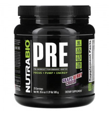 NutraBio, Pre-Workout Performance Igniter, Grape Berry Crush, 585 г (1,29 фунта)