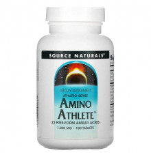 Source Naturals, Athletic Series, Amino Athlete, комплекс аминокислот, 1000 мг, 100 таблеток