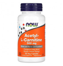 Acetyl-L- Carnitine, 500 mg, 50 Veg Capsules