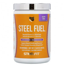 SteelFit, Steel Fuel, универсальное средство с разветвленной цепью и BCAA + увлажняющая добавка, лимон и лайм, 330 г (11,64 унции)