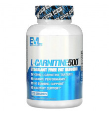 EVLution Nutrition, L-CARNITINE500, добавка для сжигания жира без стимуляторов, 120 капсул