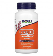 NOW Foods, 7-Keto, LeanGels, 100 мг, 60 мягких желатиновых капсул