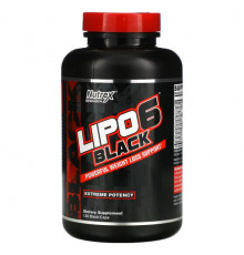 Nutrex Research, LIPO-6 Black, экстремальная эффективность, 120 черных капсул