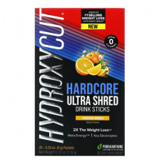 Hydroxycut, Hardcore Ultra Shed, напиток в стиках, мандарин и мимоза, 20 пакетиков по 6 г (0,2 унции)