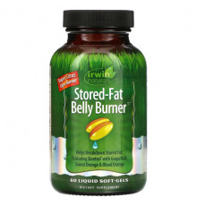 Irwin Naturals, Stored-Fat Belly Burner, жиросжигающее средство, 60 капсул с жидкостью