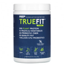 RSP Nutrition, TrueFit, растительный протеиновый коктейль, со вкусом ванили, 748 г (1,65 фунта)