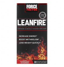 Force Factor, LeanFire, формула для быстрого снижения веса, 30 растительных капсул