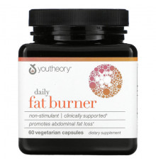 Youtheory, Daily Fat Burner, 60 вегетарианских капсул