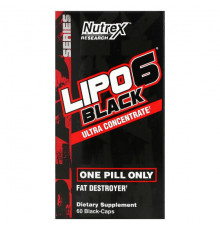 Nutrex Research, Lipo-6 Black, ультраконцентрат, 30 черных капсул