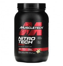 MuscleTech, Nitro Tech Ripped, чистый протеин + формула для похудения, со вкусом брауни с шоколадной помадкой, 907 г (2 фунта)