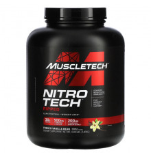 MuscleTech, Nitro Tech Ripped, чистый протеин + формула для похудения, со вкусом брауни с шоколадной помадкой, 907 г (2 фунта)