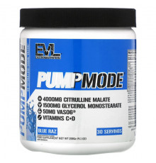 EVLution Nutrition, PumpMode, Blue Raz, 258 г (9,1 унции)