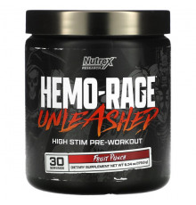 Hemo-Rage, Unleashed, High Stim Pre-Workout, Fruit Punch, 6.34 oz (179.8 g)