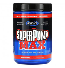 Gaspari Nutrition, SuperPump Max, фруктовый пунш, 640 г (1,41 фунта)