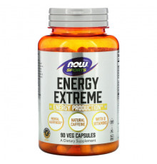 NOW Foods, Sports, Energy Extreme, препарат для поддержки физической и умственной активности, 90 растительных капсул