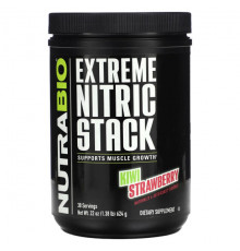 NutraBio, Extreme Nitric Stack, кровавый апельсин, 1,36 фунта (21,8 унции)