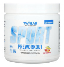 Twinlab, Sport Preworkout, без кофеина, с кислинкой, 287,5 г (10 унций)