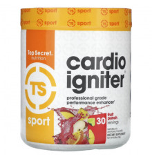 Top Secret Nutrition, Sport, Cardio Igniter, средство для повышения производительности профессионального уровня, фруктовый пунш, 180 г (6,35 унции)