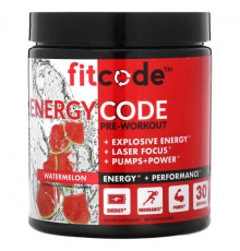 FITCODE, Energy Code, перед тренировкой, арбуз, 279 г (9,8 унции)