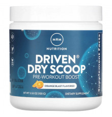 MRM Nutrition, Driven Dry Scoop, предтренировочная добавка, апельсиновый сок, 100 г (3,53 унции)