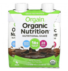 Organic Nutrition, Grass-Fed Protein Shake, Sweet Vanilla Bean, 4 Pack, 11 fl oz (330 ml) Each