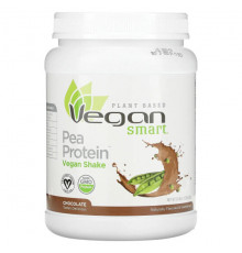 VeganSmart, Pea Protein, веганский шейк, шоколад, 585 г