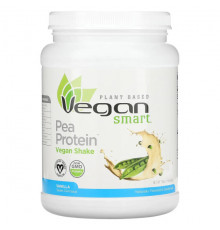 VeganSmart, Pea Protein, веганский шейк, шоколад, 585 г