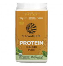 Sunwarrior, Protein Classic Plus, протеин на растительной основе, натуральный, 750 г (1,65 фунта)