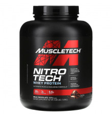 MuscleTech, серия Performance, Nitro Tech, основной источник сывороточных пептидов и изолята, вкус молочного шоколада, 998 г (2,20 фунта)