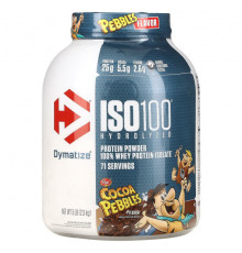 Dymatize, ISO100, гидролизованный, 100% изолят сывороточного протеина, фруктовые шарики, 1,4 кг (3 фунта)