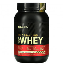 Optimum Nutrition, Gold Standard, 100 % Whey, банан с клубникой, 907 г (2 фунта)