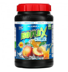 ALLMAX, Isoflex Chiller, сверхчистый 100%-ный изолят сывороточного протеина (фильтрация ИСП частицами, заряженными ионами), цитрусово-персиковое ощущение, 2 фунта (907 г)