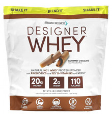 Designer Wellness, Designer Whey, натуральный 100%-ный сывороточный белок, французская ваниль, 340 г