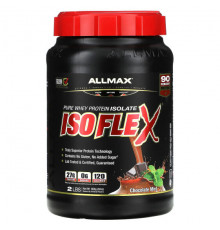 ALLMAX, Isoflex, чистый изолят сывороточного протеина, со вкусом шоколада и мяты, 908 г (2 фунта)