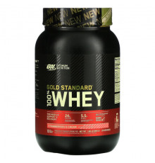 Optimum Nutrition, Gold Standard, 100 % Whey, банан с клубникой, 907 г (2 фунта)