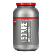 Isopure, Zero Carb, протеиновый порошок, клубника и сливки, 1,36 кг (3 фунта)