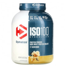 Dymatize, ISO100, гидролизованный, 100% изолят сывороточного протеина, фруктовые шарики, 1,4 кг (3 фунта)