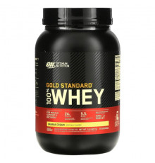 Optimum Nutrition, Gold Standard, 100 % Whey, банан с клубникой, 907 г (2 фунта)