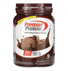 Premier Protein, Порошок из 100% сывороточного протеина, ванильный молочный коктейль, 663 г (1 фунт 7 унций)