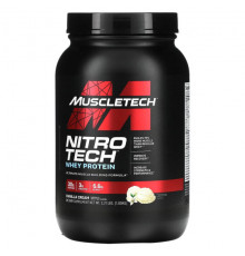 MuscleTech, серия Performance, Nitro Tech, основной источник сывороточных пептидов и изолята, вкус молочного шоколада, 998 г (2,20 фунта)